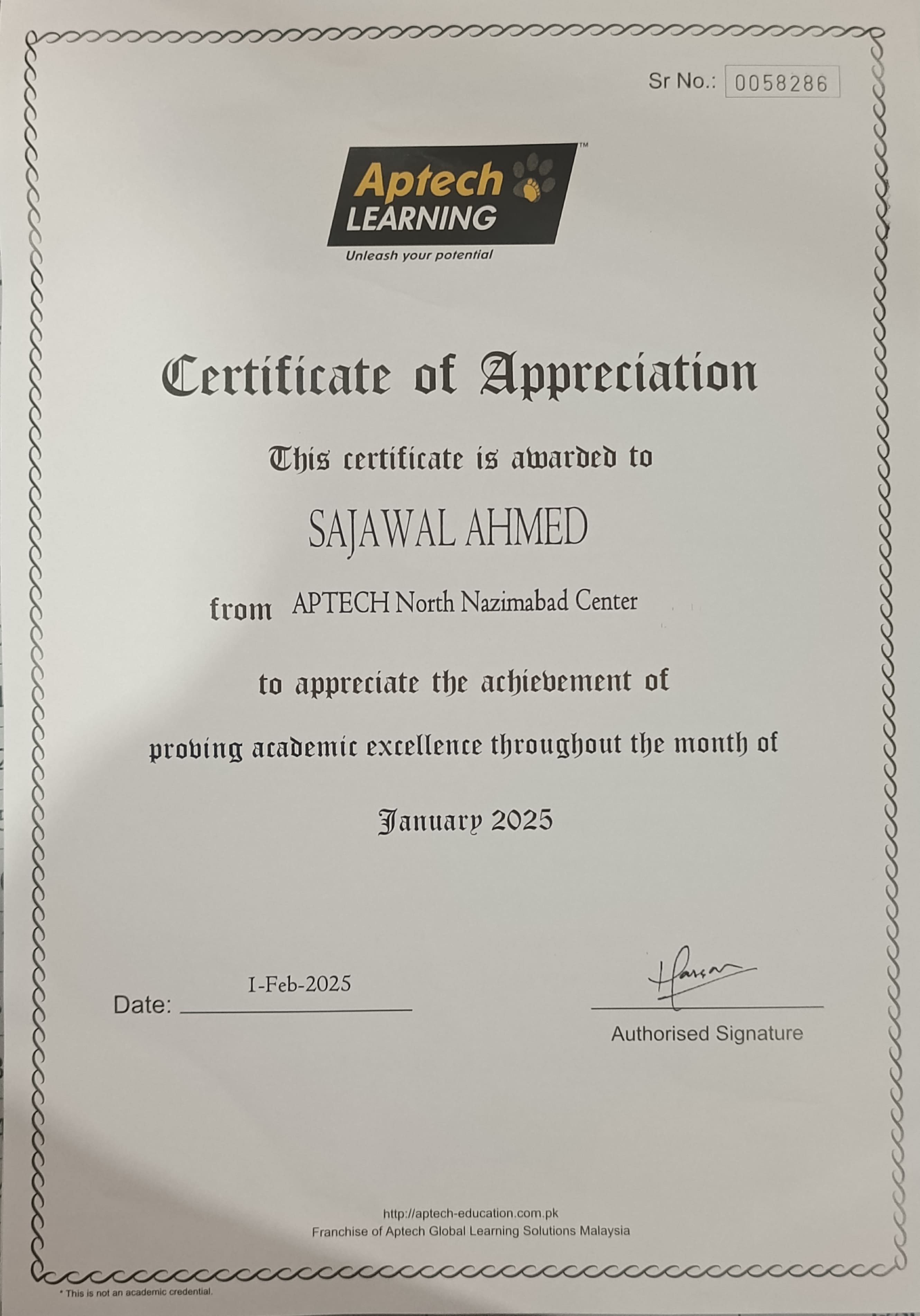 Student Of the Month